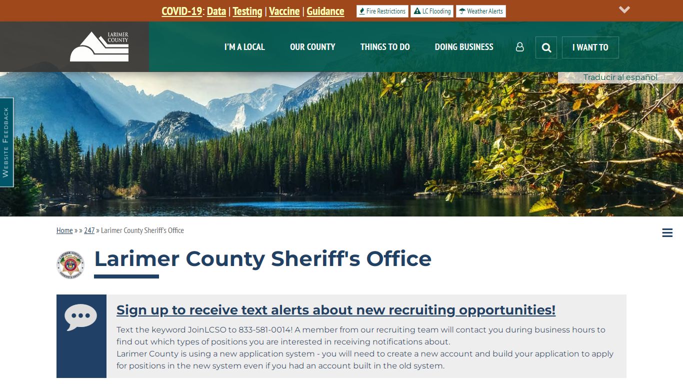 Larimer County Sheriff's Office | Larimer County