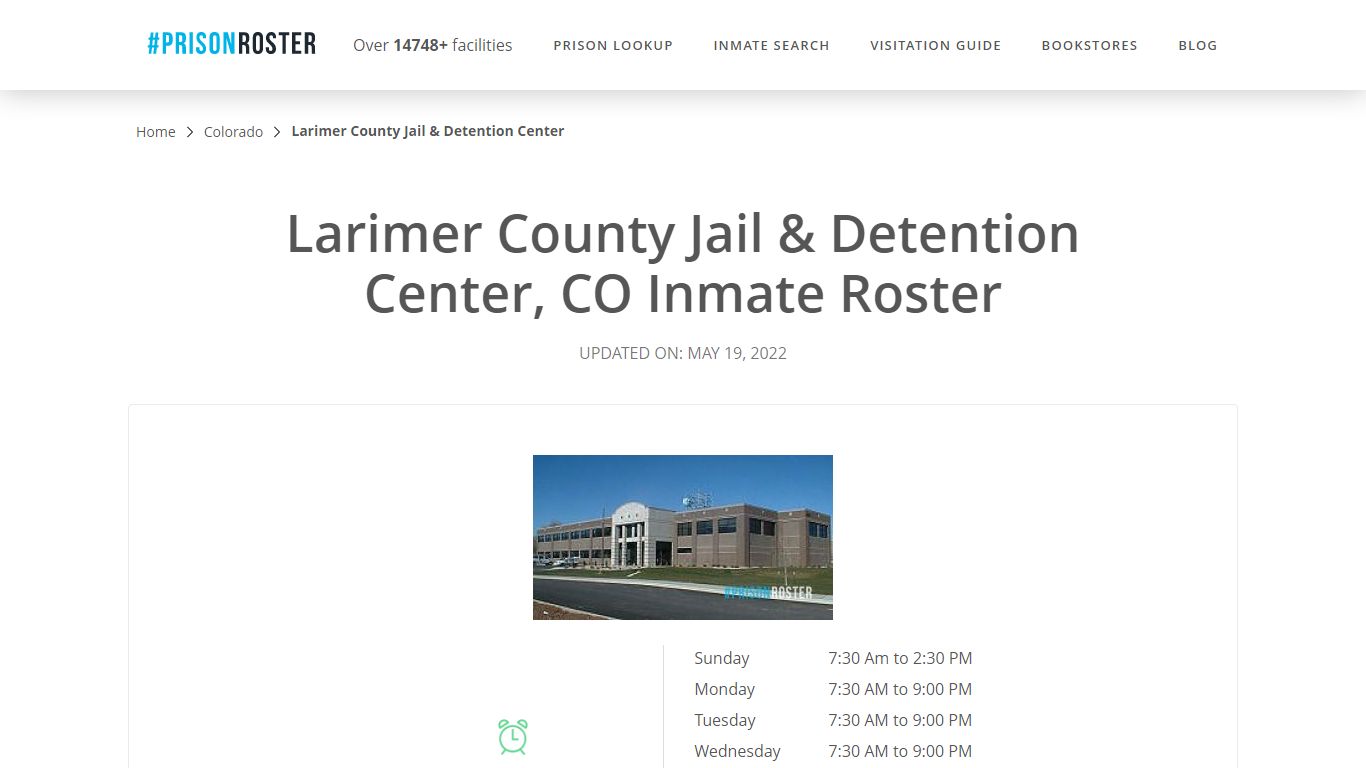 Larimer County Jail & Detention Center, CO Inmate Roster
